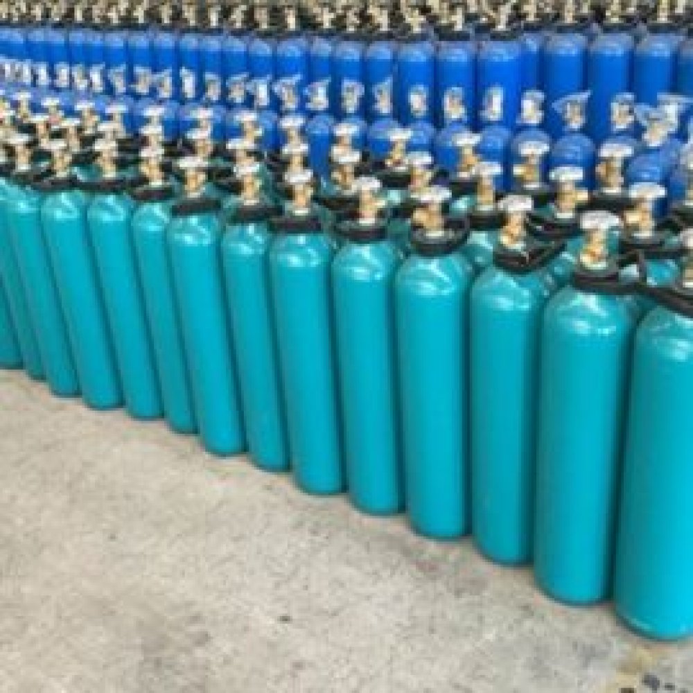 Vỏ chai chứa khí O2, N2, Argon và CO2